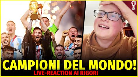 LIONEL MESSI E CAMPIONE DEL MONDO REACTION AI RIGORI PIANGOOOOOO