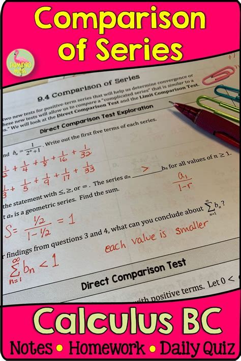 Comparison Of Series BC Calculus Unit 10 Calculus Ap Calculus