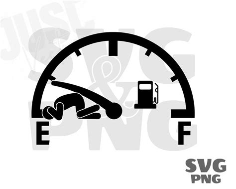 Gas Gauge SVG Empty Gas Gauge Fuel Gage Empty Gas Man Gas Tank Decal