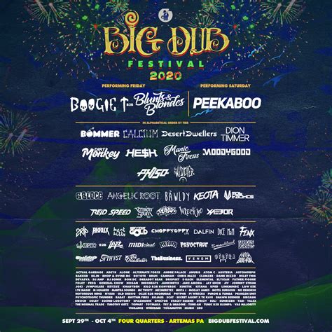 Lineup Big Dub Festival