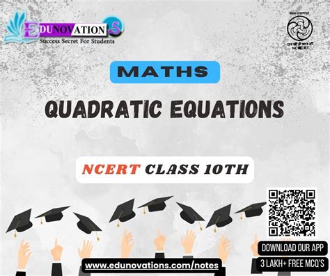 Ncert Class 10 Maths Mcq Quadratic Equations Mcqs Multiple Choice