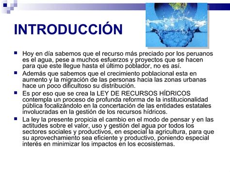 Ley De Recursos Hidricos Ppt