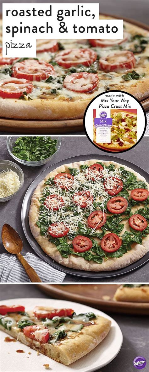 Delicious Roasted Garlic Spinach Pizza