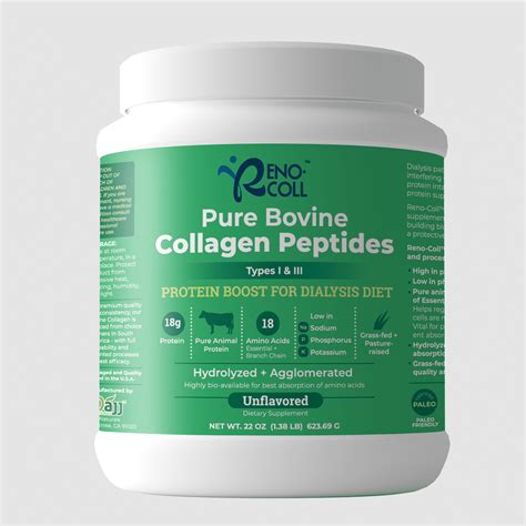 Reno Coll Hydrolyzed And Agglomerated Pure Bovine Collagen Peptides