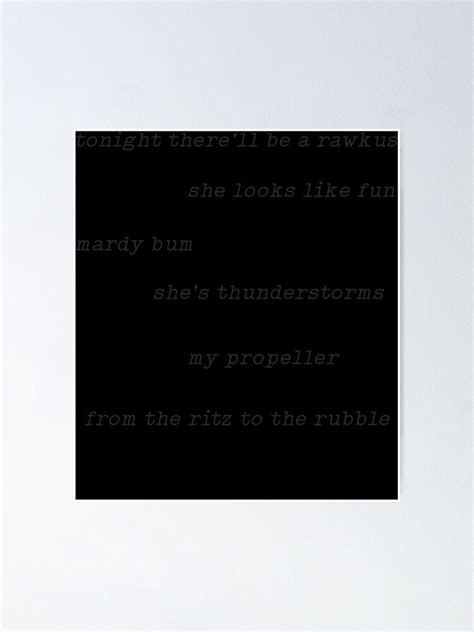 Arctic Monkeys Quotes Sticker Poster For Sale By Jamyashiel Redbubble