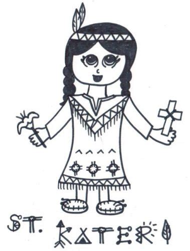 St Kateri Coloring Pages And Drawing The Catholic Homeschool