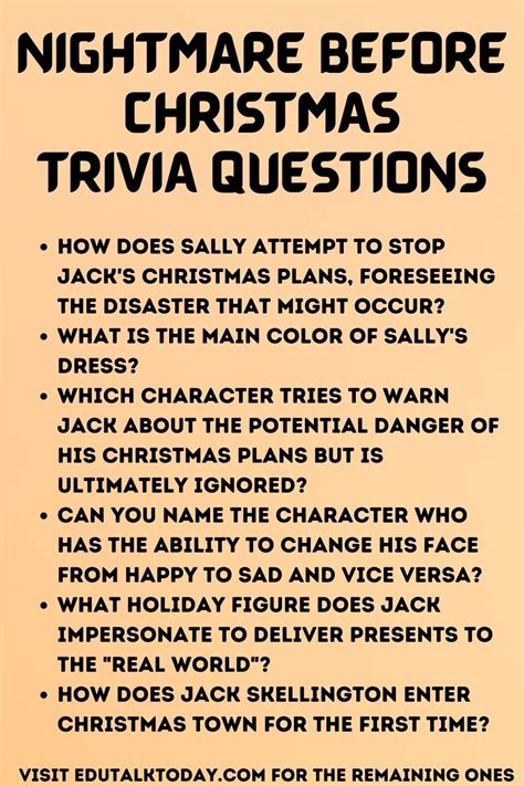 34 Nightmare Before Christmas Trivia Questions - EduTalkToday