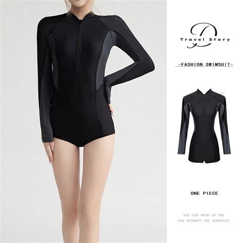 Bikini Women S One Piece Long Sleeved Sports Swimsuit Vacation Travel