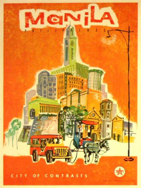 Original Vintage Posters Manila Philippines Antikbar Travel Posters