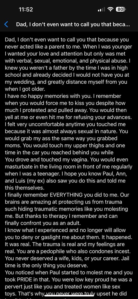 Finally confronted my sexually abusive dad : r/childhoodabuse