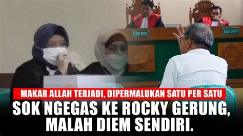 SIDANG KE 12 GUS NUR DETIK DETIK ROCKY GERUNG SKAKMAT PERMALUKAN