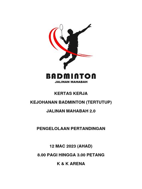 Kertas Kerja Badminton Jalinan Mahabah 20 Pdf