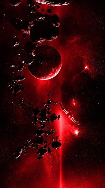 Red Moon Black And Red Space Hd Wallpaper Pxfuel