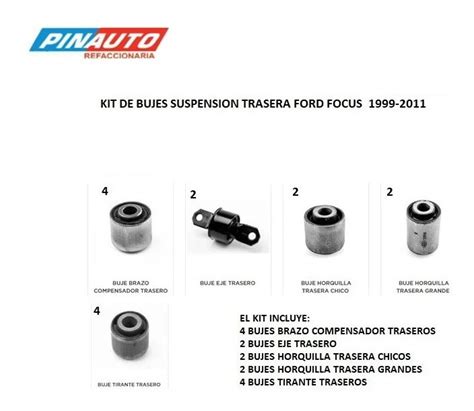 Kit Bujes Suspensi N Trasera Focus Piezas Meses Sin