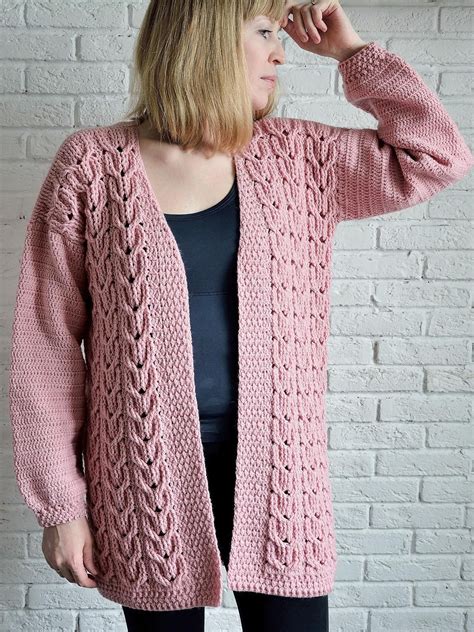 Oversized Crochet Cardigan Pattern Free Designed To Have A Ribbed