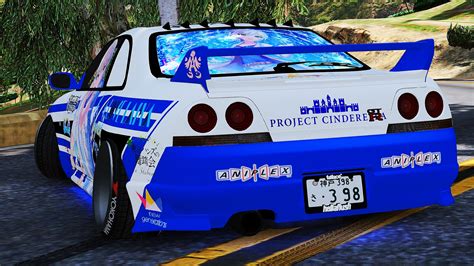 Nissan GTR R33 Stance Itasha Livery GTA5 Mods