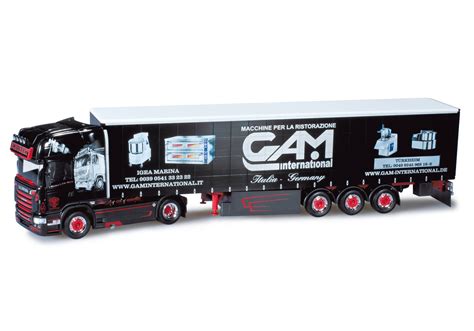 Herpa Scania R TL Gardinenplanen Sattelzug Schubert CAM 901338