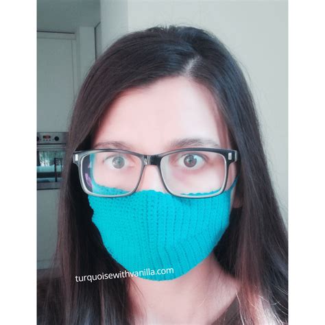 How To Crochet Quick And Easy Face Mask Turquoise With Vanilla