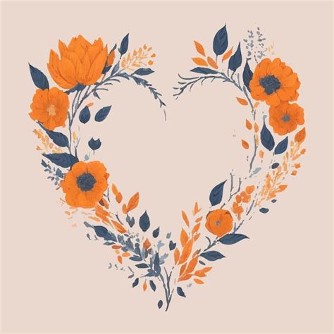 Premium Vector Watercolor Flower Love Frame