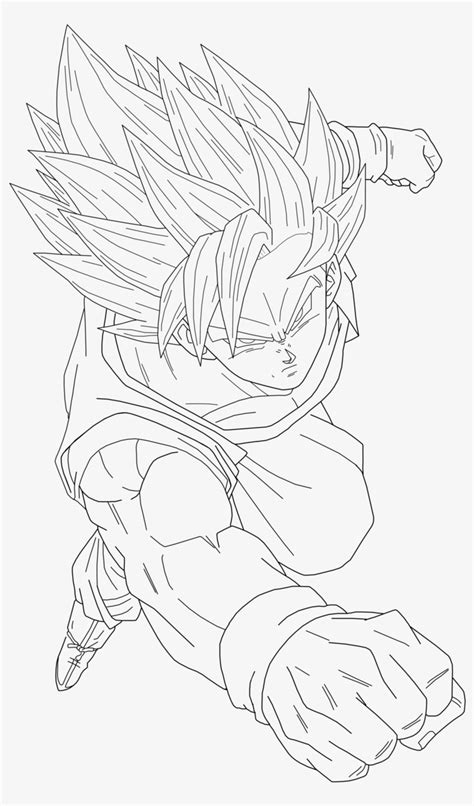 Super Saiyan Goku Version Lineart By Brusselthesaiyan Goku Super