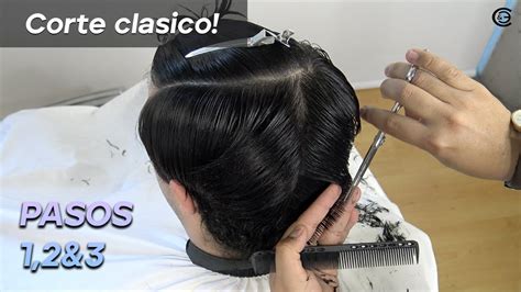 Corte con Tijeras Paso a paso 1 a 3 Clásico Hombre YouTube