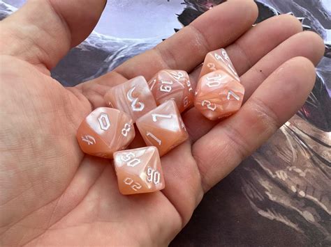 Dnd W Rfel Set Teilig Dice Polyhedral Marmoriert Pfirsich Kaufen