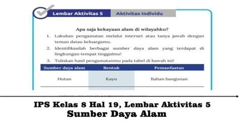 Kunci Jawaban Buku Ips Kelas 8 Kurikulum Merdeka Halaman 19 Apa Saja