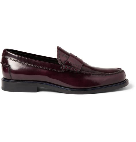 Tod's Polished-Leather Penny Loafers in Red for Men | Lyst