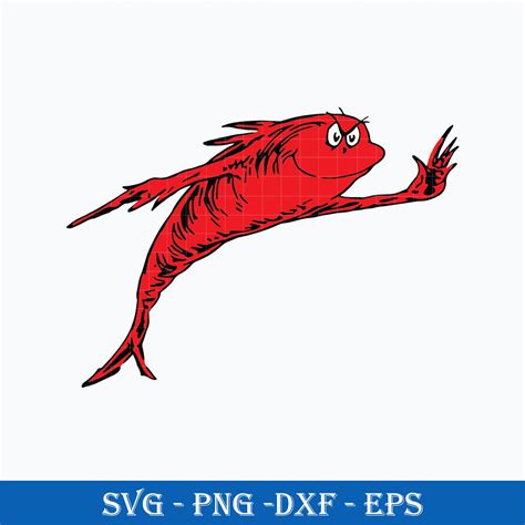 Red Fish Svg One Fish Two Fish Red Fish Blue Fish Svg D Inspire