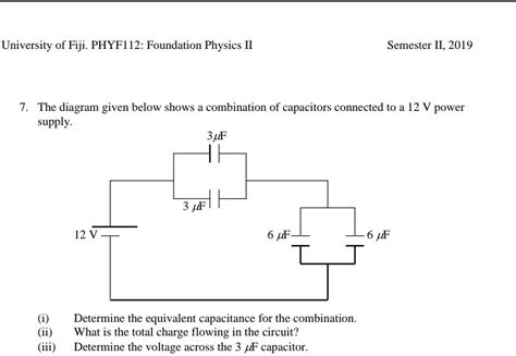 Solved University Of Fiji Phyfi Foundation Physics I Semester Ii