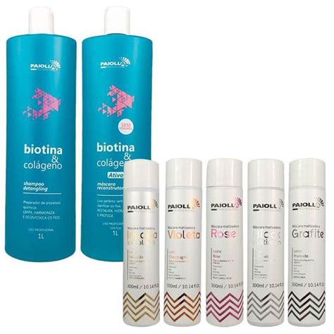 Kit Escova Progressiva Shampoo Biotina E Col Geno E M Scaras