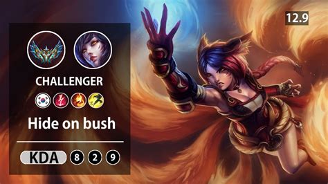 T Faker Hide On Bush Lol Mid Ahri Kr Challenger