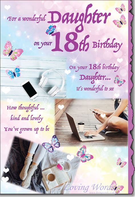 Daughters 18th Birthday Greeting Cards By Loving Words