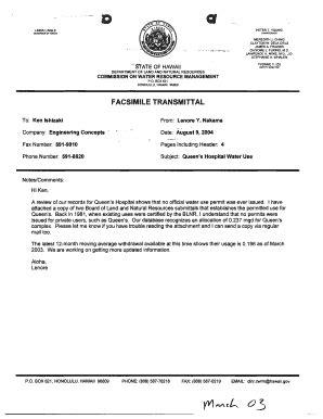 Fillable Online Facsimile Transmittal University Of Hawaii Fax Email