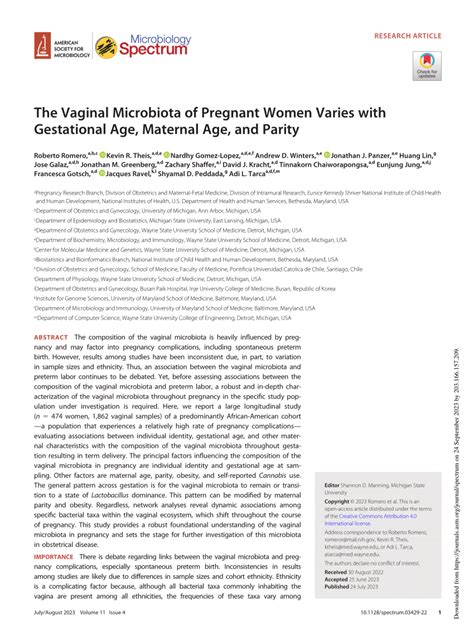 PDF The Vaginal Microbiota Of Pregnant Women Varies With Gestational