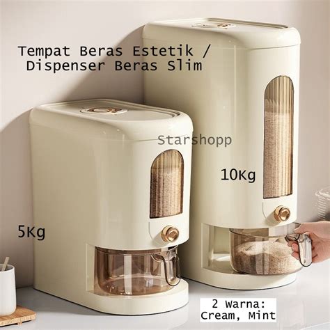 Jual Dispenser Beras Slim Tempat Beras Slim Wadah Beras 5kg 10kg