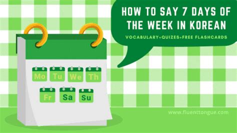 Days Of The Week In Korean Made Easy| A Quick Guide(+audio)