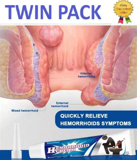 HAEMORRHOIDS TREATMENT CREAM Hemorrhoid Piles Anal Fissure Cream Twin Pack 8 49 PicClick UK