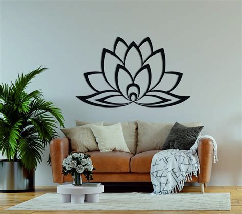 Lotus Metal Wall Art Lotus Flower Wall Art Metal Lotus Etsy