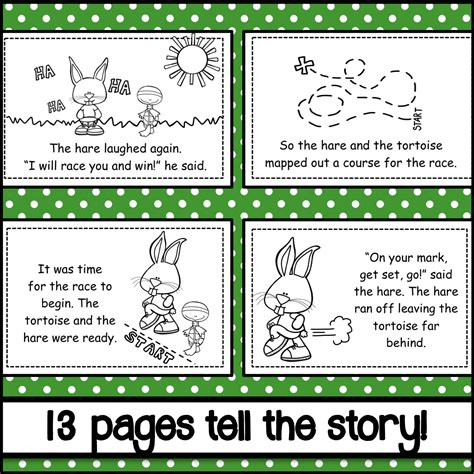 Tortoise And The Hare Story Printable