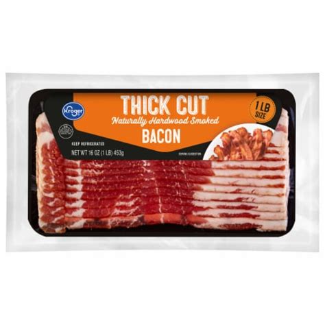 Kroger Thick Cut Naturally Hardwood Smoked Bacon 16 Oz Smiths Food