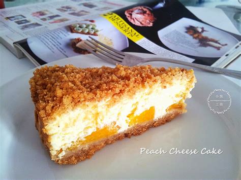 Peach Cheesecake with Digestive Biscuit Streusel