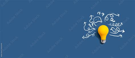 Brainstorming Concept With A Light Bulb Stock Photo Adobe Stock