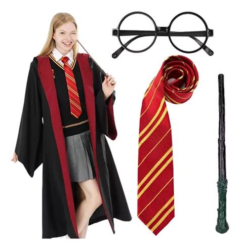 Capa De Harry Potter Bordada Corbata Lentes Varita M Gica Cuotas Sin