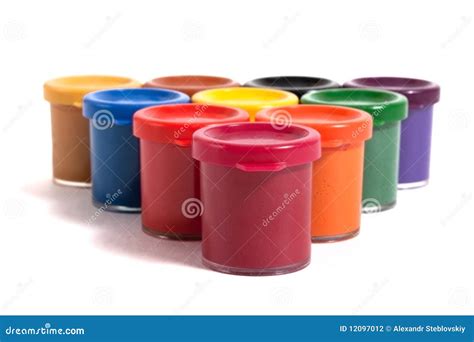 Containers with paint stock photo. Image of isolated - 12097012