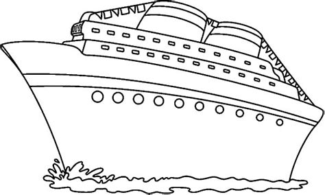 Cruise ship / Paquebot (Transportation) – Free Printable Coloring Pages