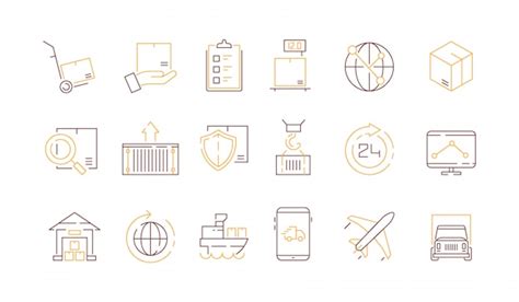 Premium Vector Logistics Icon Collection