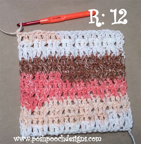 Posh Pooch Designs Stripes Hot Pad Crochet Pattern Posh Pooch Designs