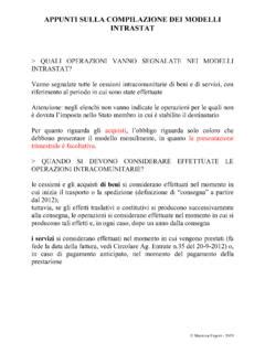 Appunti Sulla Compilazione Dei Modelli Intrastat Appunti Sulla