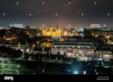 Aerial view from Edinburgh Castle, Scotland in UK Stock Photo - Alamy